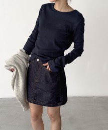 CANAL JEAN | El mar　クルーネックリブロンT(Tシャツ/カットソー)