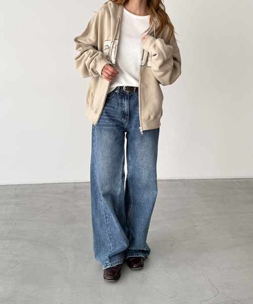 CANAL JEAN(キャナルジーン)の「El mar クルーネックリブロンT(Tシャツ/カットソー・レディース・ライラック/ライトイエロー/ホワイト/ネイビー/イエロー/ヘザーグレー/パープル・ONE SIZE)」の10枚目の写真