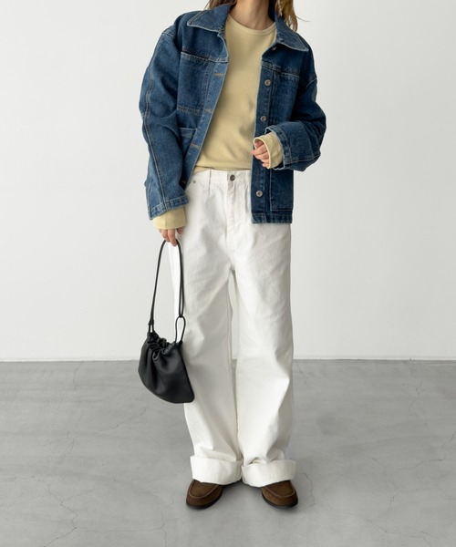 CANAL JEAN(キャナルジーン)の「El mar クルーネックリブロンT(Tシャツ/カットソー・レディース・ライラック/ライトイエロー/ホワイト/ネイビー/イエロー/ヘザーグレー/パープル・ONE SIZE)」の18枚目の写真