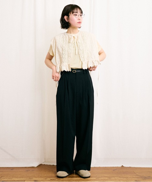 fig Ｌondon（フィグロンドン）の「_Carol vest（ベスト・レディース・アイボリー/ブラック・FREE）」の13枚目の写真