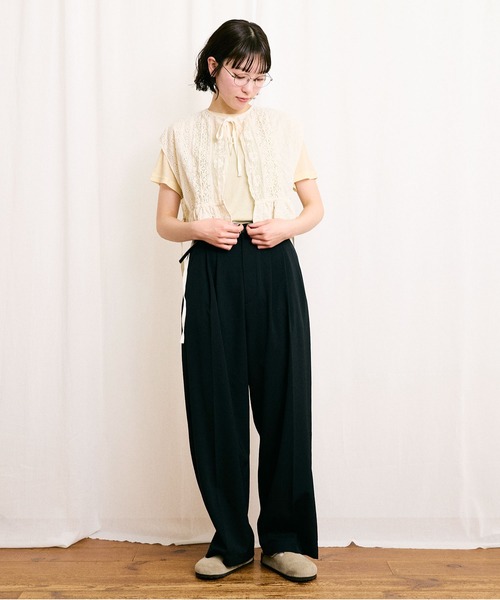 fig Ｌondon（フィグロンドン）の「_Carol vest（ベスト・レディース・アイボリー/ブラック・FREE）」の14枚目の写真