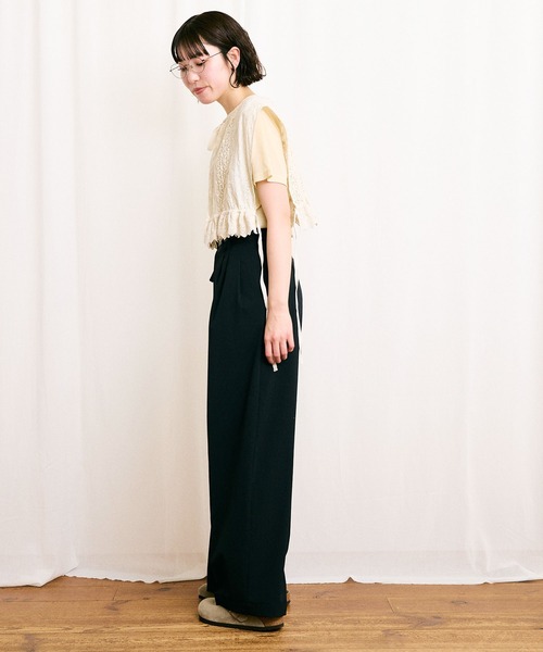 fig Ｌondon（フィグロンドン）の「_Carol vest（ベスト・レディース・アイボリー/ブラック・FREE）」の17枚目の写真