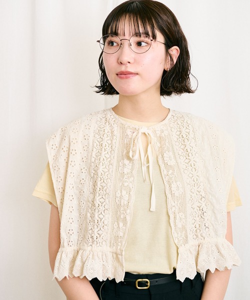 fig Ｌondon（フィグロンドン）の「_Carol vest（ベスト・レディース・アイボリー/ブラック・FREE）」の6枚目の写真