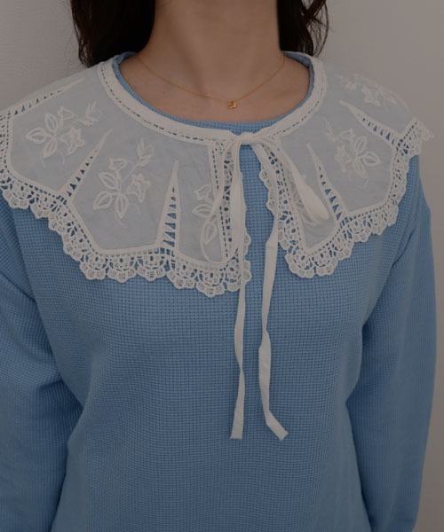 TONE SELECT GOODS（トーンセレクトグッズ）の「【resonance】フラワー刺繍 レトロデザイン レース つけ襟【マルチウェイ/10パターン展開】（付け襟・レディース・その他4/その他7/その他9/その他6/その他8/その他10/その他1/その他2/その他3/その他5・FREE）」の3枚目の写真