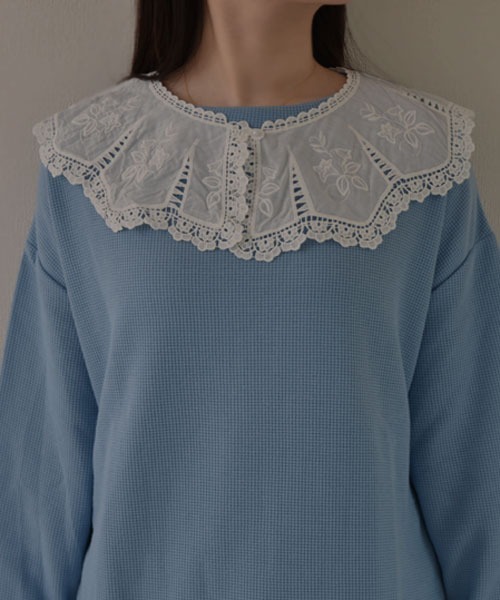 TONE SELECT GOODS（トーンセレクトグッズ）の「【resonance】フラワー刺繍 レトロデザイン レース つけ襟【マルチウェイ/10パターン展開】（付け襟・レディース・その他4/その他7/その他9/その他6/その他8/その他10/その他1/その他2/その他3/その他5・FREE）」の4枚目の写真