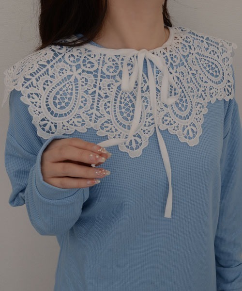 TONE SELECT GOODS（トーンセレクトグッズ）の「【resonance】フラワー刺繍 レトロデザイン レース つけ襟【マルチウェイ/10パターン展開】（付け襟・レディース・その他4/その他7/その他9/その他6/その他8/その他10/その他1/その他2/その他3/その他5・FREE）」の11枚目の写真