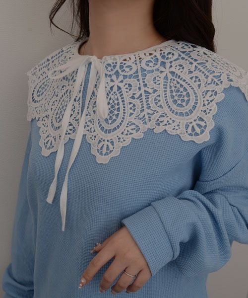 TONE SELECT GOODS（トーンセレクトグッズ）の「【resonance】フラワー刺繍 レトロデザイン レース つけ襟【マルチウェイ/10パターン展開】（付け襟・レディース・その他4/その他7/その他9/その他6/その他8/その他10/その他1/その他2/その他3/その他5・FREE）」の12枚目の写真