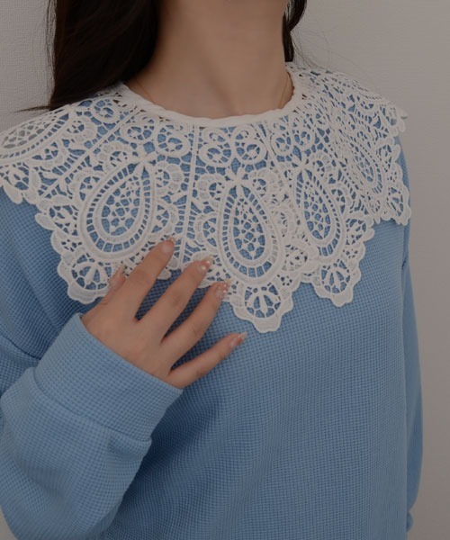 TONE SELECT GOODS（トーンセレクトグッズ）の「【resonance】フラワー刺繍 レトロデザイン レース つけ襟【マルチウェイ/10パターン展開】（付け襟・レディース・その他4/その他7/その他9/その他6/その他8/その他10/その他1/その他2/その他3/その他5・FREE）」の14枚目の写真