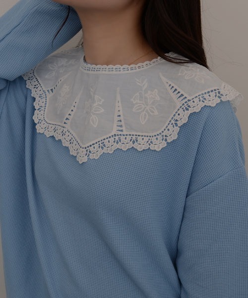 TONE SELECT GOODS（トーンセレクトグッズ）の「【resonance】フラワー刺繍 レトロデザイン レース つけ襟【マルチウェイ/10パターン展開】（付け襟・レディース・その他4/その他7/その他9/その他6/その他8/その他10/その他1/その他2/その他3/その他5・FREE）」の18枚目の写真
