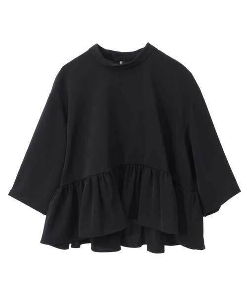 Tiara(ティアラ)の「ショートペプラムブラウス(セットアップ可)(シャツ/ブラウス・レディース・グレー/ブラック/ホワイト/ピンク・FREE)」の3枚目の写真