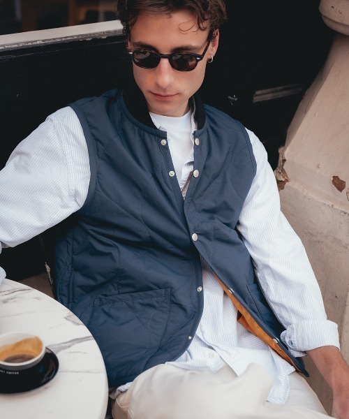 Stud Front Bomber Gilet Mens / スタッド フロント ボンバー