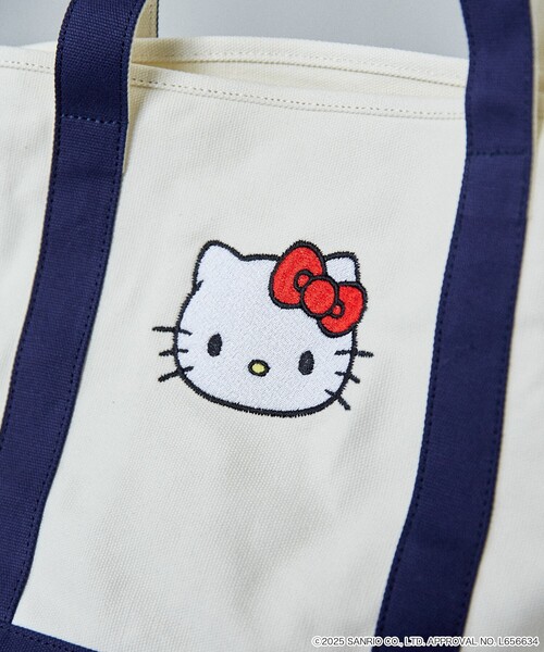 PUBLUX（パブリュクス）の「PUBLUX/パブリュクス ”HELLO KITTY/ハローキティ”刺繍 トートバッグ　限定展開（トートバッグ・レディース・ネイビー/ブルー・ONE SIZE）」の14枚目の写真
