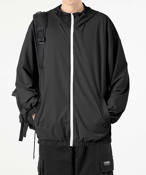 aimoha（アイモハ）の「aimoha MEN 軽量パーカー（パーカー・メンズ・ブラック/ホワイト/ライトグレー・LARGE/X-LARGE/XX-LARGE/XXX-LARGE）」の2枚目の写真