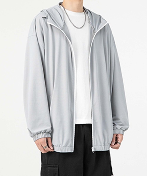 aimoha（アイモハ）の「aimoha MEN 軽量パーカー（パーカー・メンズ・ブラック/ホワイト/ライトグレー・LARGE/X-LARGE/XX-LARGE/XXX-LARGE）」の7枚目の写真