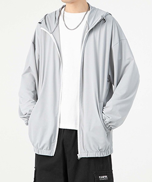 aimoha（アイモハ）の「aimoha MEN 軽量パーカー（パーカー・メンズ・ブラック/ホワイト/ライトグレー・LARGE/X-LARGE/XX-LARGE/XXX-LARGE）」の9枚目の写真