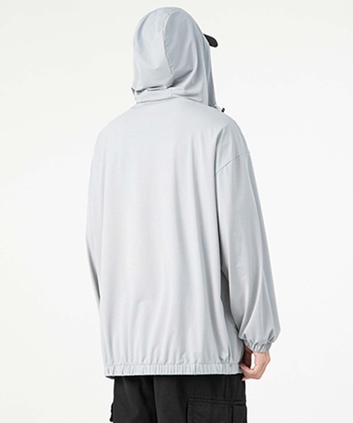 aimoha（アイモハ）の「aimoha MEN 軽量パーカー（パーカー・メンズ・ブラック/ホワイト/ライトグレー・LARGE/X-LARGE/XX-LARGE/XXX-LARGE）」の11枚目の写真