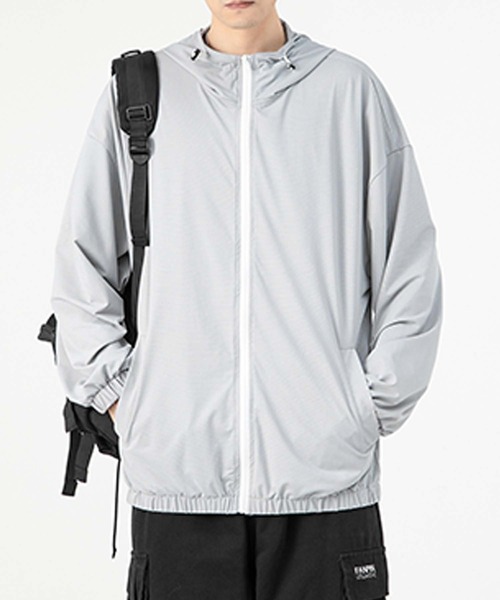 aimoha（アイモハ）の「aimoha MEN 軽量パーカー（パーカー・メンズ・ブラック/ホワイト/ライトグレー・LARGE/X-LARGE/XX-LARGE/XXX-LARGE）」の5枚目の写真