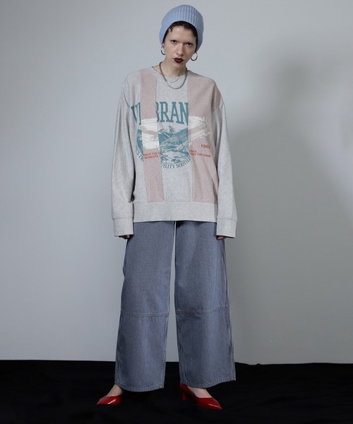 ROSE BUD(ローズバッド)の「VINTAGE LOGO REMAKE LIKE TOPS(Tシャツ/カットソー・レディース・ブラック/ベージュ/グレー・ONE SIZE)」の12枚目の写真