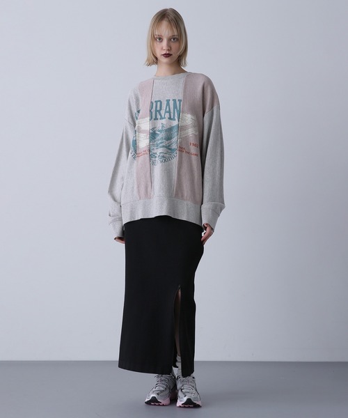 ROSE BUD(ローズバッド)の「VINTAGE LOGO REMAKE LIKE TOPS(Tシャツ/カットソー・レディース・ブラック/ベージュ/グレー・ONE SIZE)」の15枚目の写真