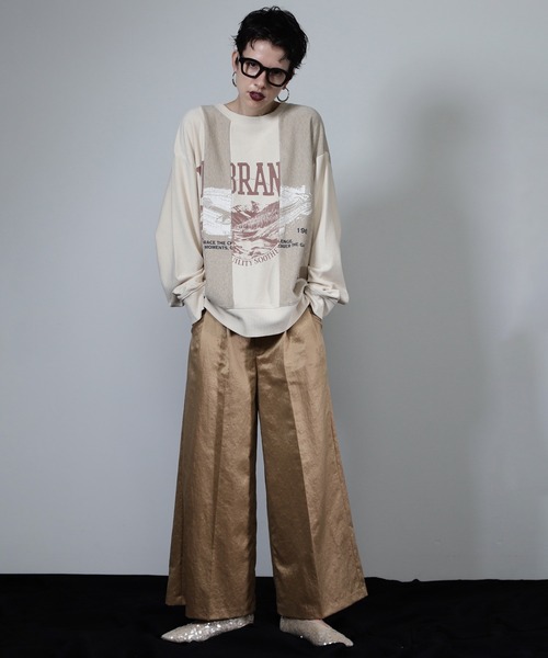 ROSE BUD(ローズバッド)の「VINTAGE LOGO REMAKE LIKE TOPS(Tシャツ/カットソー・レディース・ブラック/ベージュ/グレー・ONE SIZE)」の22枚目の写真