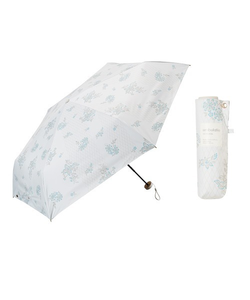 umbulatio(アンブラティオ)の「umbulatio ネオミニ UVブロック 折 51cm 日傘 晴雨兼用(折りたたみ傘・レディース・ホワイト/ネイビー/グレー/モカ/ライトグレー/オフホワイト/チャコールグレー/ミント/ホワイト系・FREE)」の10枚目の写真