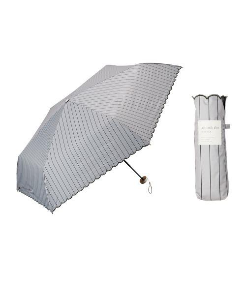 umbulatio(アンブラティオ)の「umbulatio ネオミニ UVブロック 折 51cm 日傘 晴雨兼用(折りたたみ傘・レディース・ホワイト/ネイビー/グレー/モカ/ライトグレー/オフホワイト/チャコールグレー/ミント/ホワイト系・FREE)」の13枚目の写真