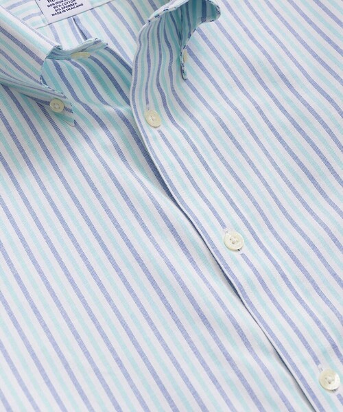 BROOKS BROTHERS(ブルックスブラザーズ)の「ストレッチオックスフォード GFロゴ ストライプ カジュアルシャツ Regular Fit(シャツ/ブラウス・メンズ・イエロー/ピンク/グリーン・LARGE/MEDIUM/SMALL/X-LARGE/X-SMALL)」の4枚目の写真