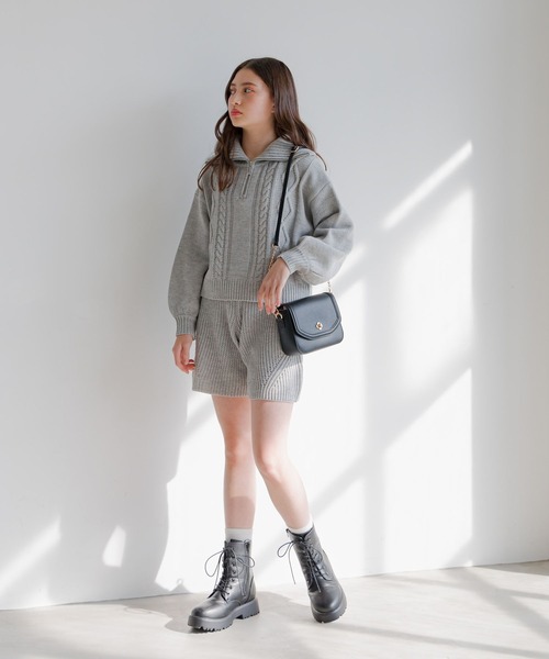 GLOBAL WORK（グローバルワーク）の「ケーブルニットセットアップ/292226（ワンピース・キッズ・杢グレー/アイボリー・150cm/130cm/160cm/140cm）」の19枚目の写真