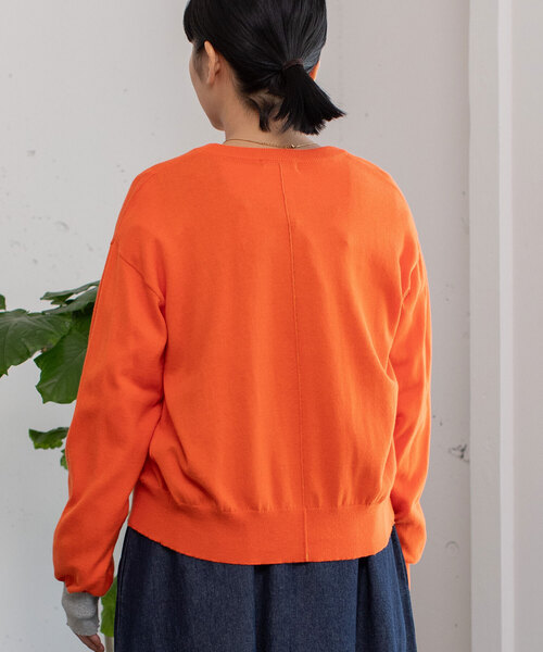 POU DOU DOU(プードゥドゥ)の「変形前立てクルーネックニットカーディガン(カーディガン/ボレロ・レディース・ブラック/グリーン/オレンジ/グレー/ブルー・M)」の15枚目の写真