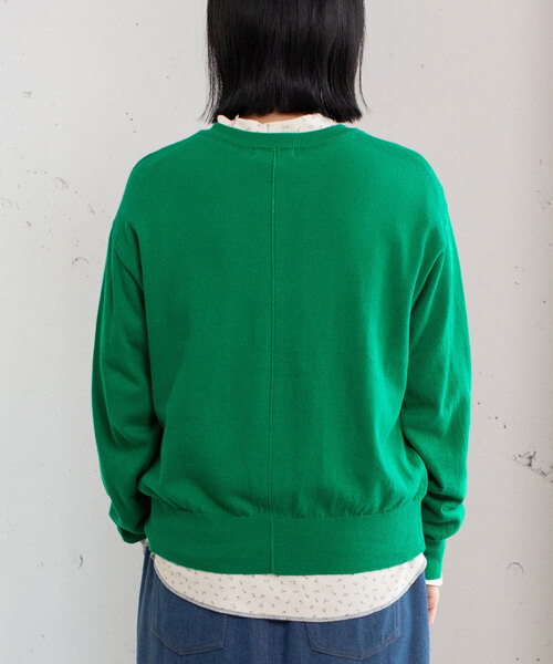 POU DOU DOU(プードゥドゥ)の「変形前立てクルーネックニットカーディガン(カーディガン/ボレロ・レディース・ブラック/グリーン/オレンジ/グレー/ブルー・M)」の22枚目の写真