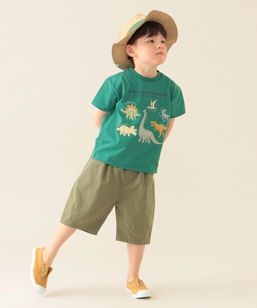 BEAMS mini（ビームスミニ）の「ダイナソー Tシャツ 2025SS（90～150cm）（Tシャツ/カットソー・キッズ・グリーン/ホワイト系その他5/サックスブルー・90/150/100/110/120/130/140）」の5枚目の写真