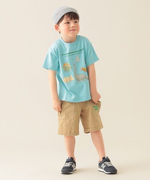 BEAMS mini（ビームスミニ）の「ダイナソー Tシャツ 2025SS（90～150cm）（Tシャツ/カットソー・キッズ・グリーン/ホワイト系その他5/サックスブルー・90/150/100/110/120/130/140）」の11枚目の写真