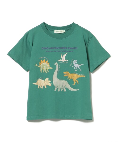 BEAMS mini（ビームスミニ）の「ダイナソー Tシャツ 2025SS（90～150cm）（Tシャツ/カットソー・キッズ・グリーン/ホワイト系その他5/サックスブルー・90/150/100/110/120/130/140）」の16枚目の写真
