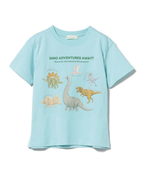 BEAMS mini（ビームスミニ）の「ダイナソー Tシャツ 2025SS（90～150cm）（Tシャツ/カットソー・キッズ・グリーン/ホワイト系その他5/サックスブルー・90/150/100/110/120/130/140）」の19枚目の写真