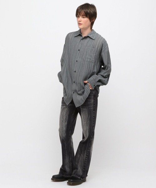 3.3 Field Trip (3.3フィールドトリップ)の「3.3 Field Trip/ウォッシュフレアデニム(デニムパンツ・メンズ・ブラック/ブルー・MEDIUM/LARGE)」の11枚目の写真