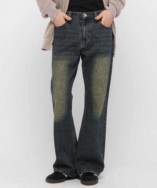 3.3 Field Trip (3.3フィールドトリップ)の「3.3 Field Trip/ウォッシュフレアデニム(デニムパンツ・メンズ・ブラック/ブルー・MEDIUM/LARGE)」の3枚目の写真