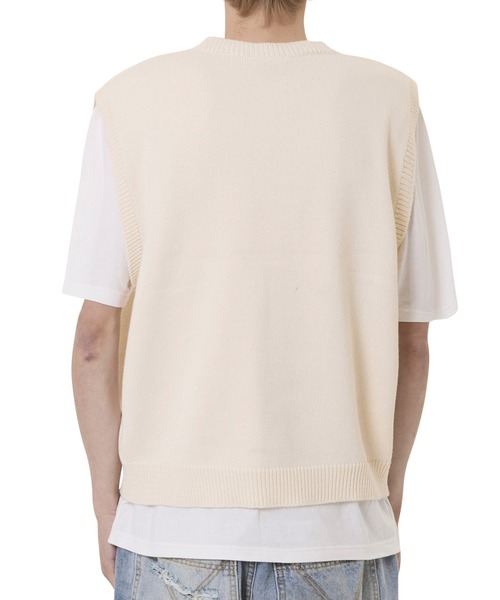 OY(オーワイ)の「『OY/オーワイ』 DOLLY KINT VEST/オードリーニットベスト(ベスト・レディース・アイボリー/ブラック・FREE)」の9枚目の写真