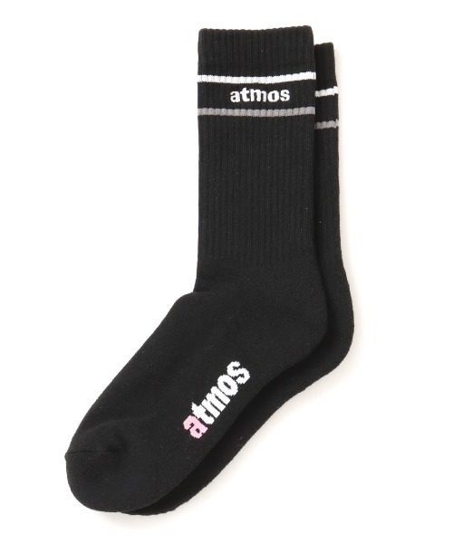 atmos pink（アトモスピンク）の「atmos pink Classic Embroidery Logo Line Socks / アトモス ピンク クラシック エンブロイダリー ロゴ ライン ソックス（ソックス/靴下・レディース・ホワイト/ブラック・23-25）」の11枚目の写真