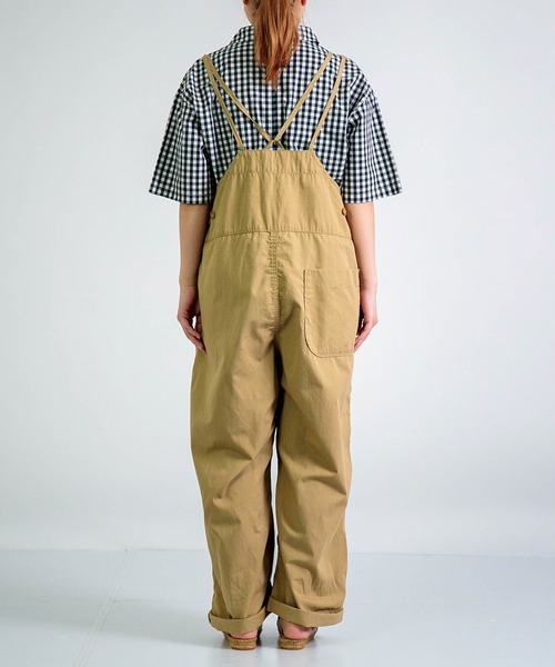 D.M.G.（ドミンゴ）の「[ D.M.G / ディーエムジー ] 綿麻ウェザー ストラップサロペットパンツ（サロペット/オーバーオール・レディース・ブラック/ベージュ・FREE）」の10枚目の写真