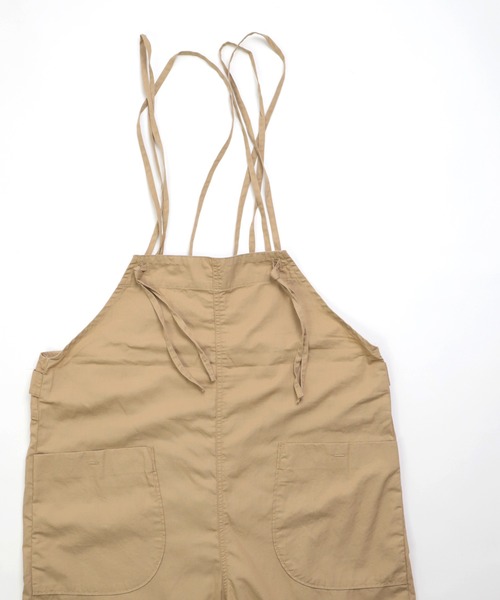 D.M.G.（ドミンゴ）の「[ D.M.G / ディーエムジー ] 綿麻ウェザー ストラップサロペットパンツ（サロペット/オーバーオール・レディース・ブラック/ベージュ・FREE）」の16枚目の写真