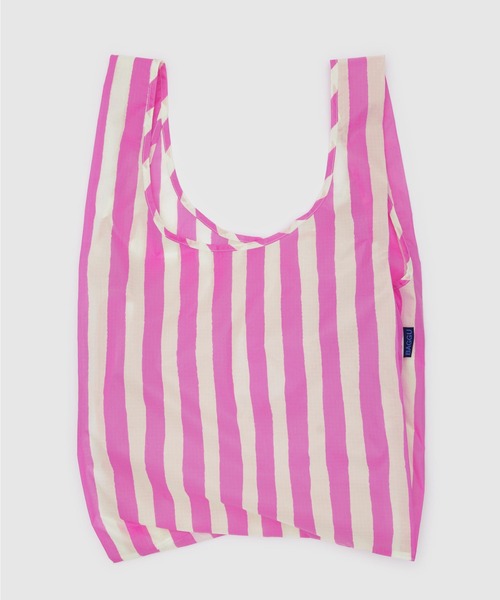 BAGGU(バグー)の「STANDARD BAGGU 577.ピンクペイントストライプ(エコバッグ/サブバッグ・レディース・ピンク・FREE)」の2枚目の写真