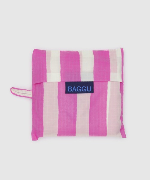 BAGGU(バグー)の「STANDARD BAGGU 577.ピンクペイントストライプ(エコバッグ/サブバッグ・レディース・ピンク・FREE)」の3枚目の写真