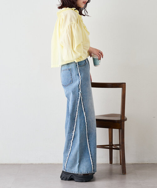 w closet（ダブルクローゼット）の「コットンレースブラウス（シャツ/ブラウス・レディース・オフホワイト/ピンク/イエロー・FREE）」の19枚目の写真