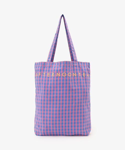 Afternoon Tea(アフタヌーンティー)の「ギンガムチェックトートバッグM(トートバッグ・レディース・ピンク・ONE SIZE)」の1枚目の写真