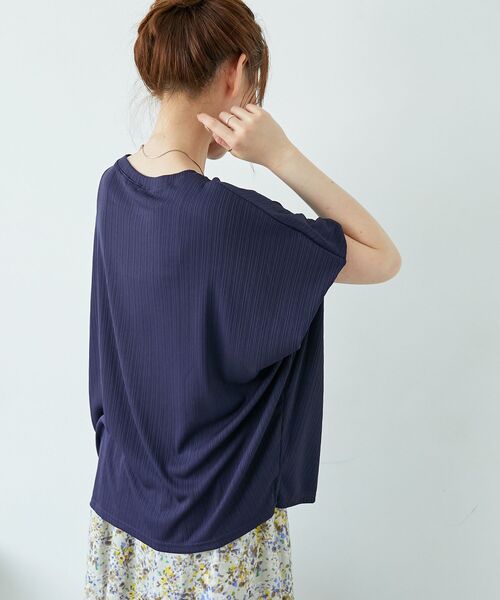 le.coeur blanc(ルクールブラン)の「《WEB限定アイテム》ランダムリブショルダータックプルオーバー(Tシャツ/カットソー・レディース・サックスブルー/ブラック/オフホワイト/ブルー/グレー/イエロー/グリーン/ネイビー・38)」の11枚目の写真