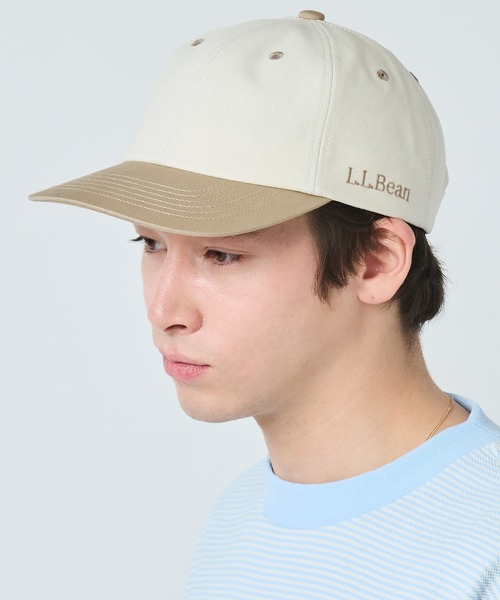 L.L.Bean（エルエルビーン）の「オックスフォード・アンド・キャンバス・ツートーン・キャップ（キャップ・メンズ・ブルー系その他/ホワイト系その他/ホワイト×グリーン/ホワイト×ブルー/ブラック/レッド系その他・LARGE）」の4枚目の写真