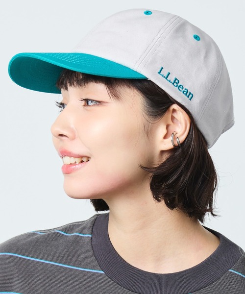 L.L.Bean(エルエルビーン)の「オックスフォード・アンド・キャンバス・ツートーン・キャップ(キャップ・メンズ・ブルー系その他/ホワイト系その他/ホワイト×グリーン/ホワイト×ブルー/ブラック/レッド系その他/グレー系その他/ホワイト×パープル・LARGE)」の1枚目の写真