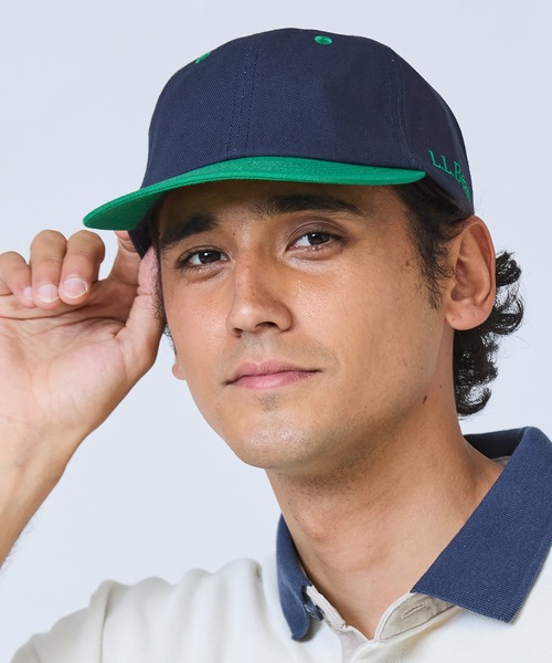 L.L.Bean（エルエルビーン）の「オックスフォード・アンド・キャンバス・ツートーン・キャップ（キャップ・メンズ・ブルー系その他/ホワイト系その他/ホワイト×グリーン/ホワイト×ブルー/ブラック/レッド系その他・LARGE）」の5枚目の写真