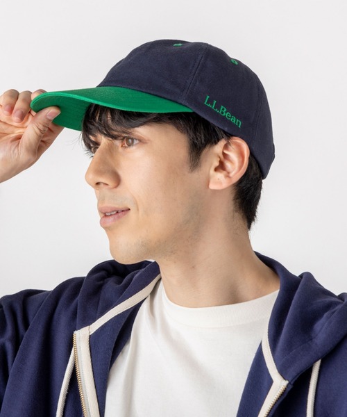L.L.Bean（エルエルビーン）の「オックスフォード・アンド・キャンバス・ツートーン・キャップ（キャップ・メンズ・ブルー系その他/ホワイト系その他/ホワイト×グリーン/ホワイト×ブルー/ブラック/レッド系その他・LARGE）」の7枚目の写真