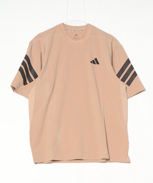adidas(アディダス)の「アディダス adidas ジム+ スリーストライプス ウーブンポンプカバー(Tシャツ/カットソー・メンズ・ブラック/ダークグリーン/キャメル・M/L/LL/3L)」の3枚目の写真
